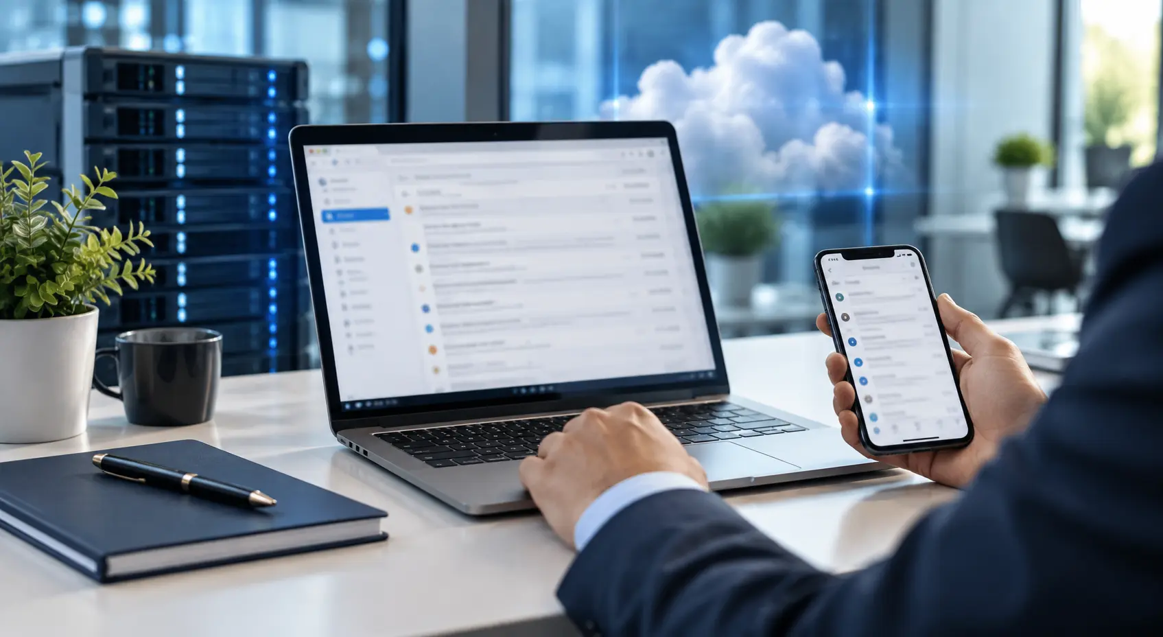 Secure hosted email